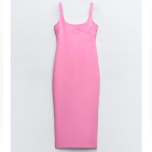 Zara fitted midi dress. Worn only once. Looks new!